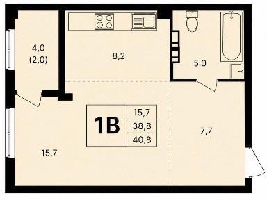 Продаж 1к квартири 40.8 кв. м на вул. Героїв Крут 16 • ID 34743079