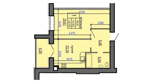 Продаж 1-кімнатної квартири від забудовника, район Бам