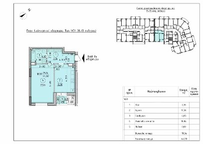 Продаж 1-кімнатної квартири 45м2 в центрі м. Вишгород, ЖК “Борисо-Глібський 2”