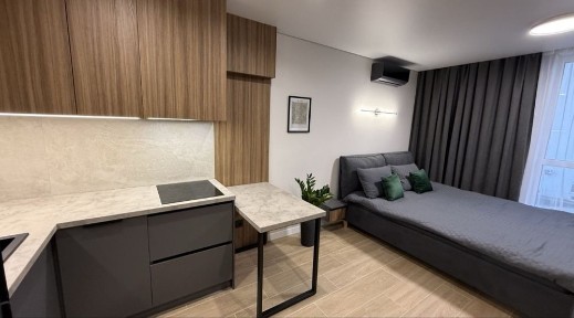 Продаж 1-к, Дизайнерський ремонт, ЖК Ріел Сіті, 28м2, 8/12, 75999$ ТОРГ