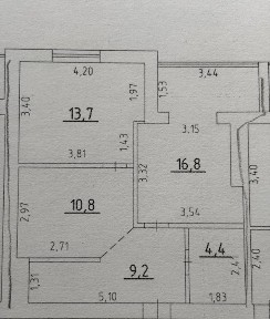 Видова 2-к квартира 55 м² в ЖК Графський