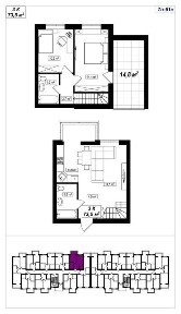 Продаж 3-кімнатна квартира 73,5 м2 ЖК Амстердам СКВЕР, Білогородка. Дворівнева з терасою, ЖК Амстердам, Білий шоколад, City Lake