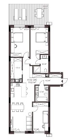 3-кімнати 113 м² з терасою 23 м² | ЖК Avant Park | Бізнес-клас | Без комісії