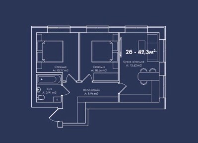 Двокімнатна квартира з газом! Центр! Сертифікат! Єоселя! Мінімальне оформлення!