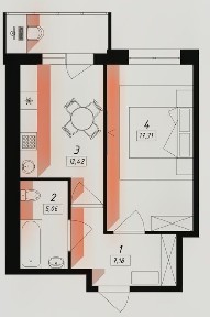 Продаж 1 кімнатної квартири в новобудові м. Кропивницький вул. Садова