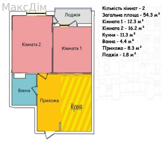 Продається двокімнатна квартира на Київській.