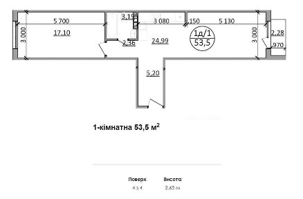 Продаж 1-кім квартира 54м² з ремонтом ЗДАЧА 1кв 27р вул Авіаційна 59999$ ТОРГ