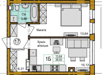 Інвестиція! Ваучер 2млн 1-к квартира у ЖК Емоція 2