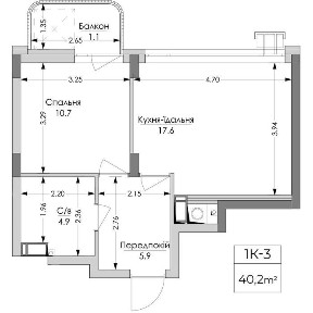 1-кімн. квартира (40.2 м2). ЖК бізнес-класу «Lypynsky». Центр