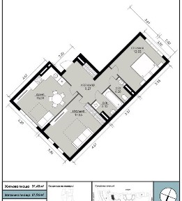 Ексклюзивна видова 2к квартира 61,96кв. м Ехо Парк 2 Echo Park2