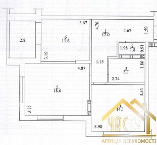 Продаж просторої 2-кімнатної квартири у місті Вишневе, ЖК «Акварелі 2»