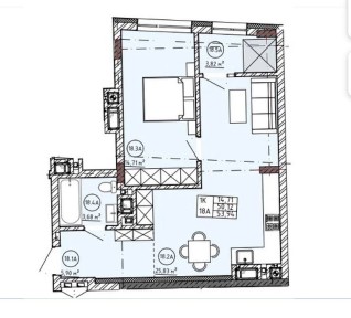 Продаж 1-к квартири 54 м/ЖК Фемілі Хаус/Орлика/р-н Топольна