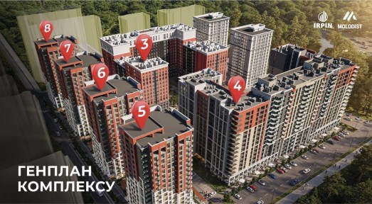 Продаж 1-кімнатної квартири в ЖК «Ірпінь Сіті 5» | 39,6 м² | Розтермінування до 24 місяців