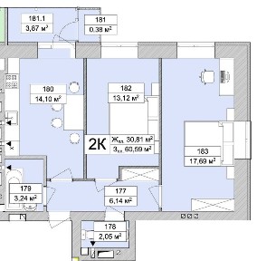 2-к квартира 61,9 м. кв. за 82300 у.е.  ЄОСЕЛЯ
