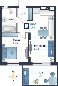 Продаж 1кім. квартири VERO бічна вул. Стрийської 43.25 кв. м