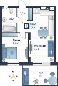 Продаж 1кім. квартири VERO бічна вул. Стрийської 43.25 кв. м