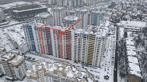 Вишневе, 3-кімнатна 76 кв м, ЖК Акварелі-2