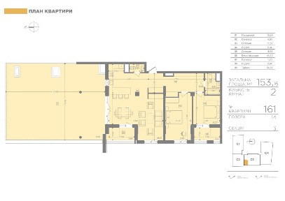 Продається пентхаус 153,16 м² з терасою 54,51 м² та видом на озеро | ЖК Lake View