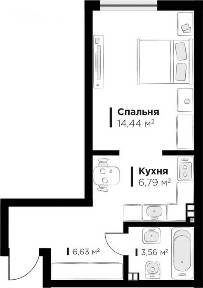 Продаж 1кімнатної квартири, Сокільники, поблизу міста Львів