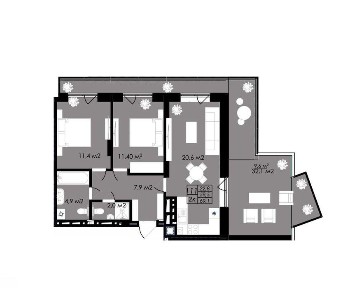 Продаж 2-кім квартири з терасою ЖК Prostir|вул. Стрийська-Мікльоша|69м²
