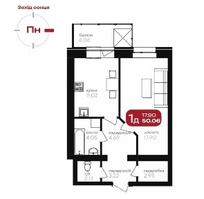 ‼️ЖК Стандарт‼️ 1к квартира з чудовим плануванням, 50 м², ЦІНА НИЖЧЕ ЗАБУДОВНИКА