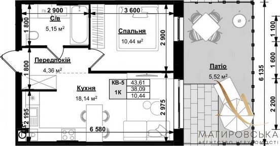 Продаж 1-кім. квартири без комісії з можливим розтермінуванням