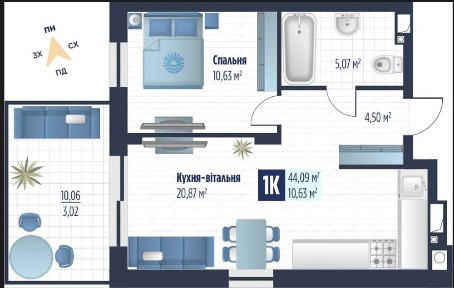 Продаж 1 кімнатної квартири в ЖК VERO, Сокільники, 3179169 грн.
