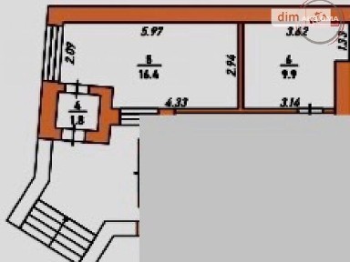 Дністровська вулиця, район Центр, Івано-Франківськ, вул. Дністровська, площа 28 кв. м • ID 30736328