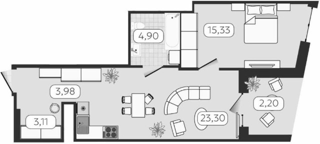 Продаж 1к. квартира 53 м2 в ЖК Глобус Баланс\Globus Balance, вул. Садова\Кульпарківська, поруч Сейф Таун Safe Town Парус Сіті Parus City Premium