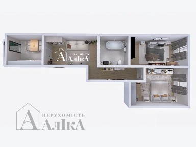Продам велику 2-кімнатну квартиру в новобудові в центральній частині