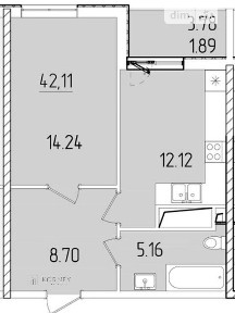 Продаж 1к квартири 42 кв. м на вул. Краснова 1В • ID 34550241