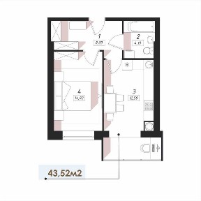 Продається 1К квартира 43,52 бульв. Шевченка, 22/С. Бандери, 35