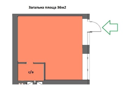 Приміщення 36м2 з окремим входом! Новий будинок, висота стелі 3,7м