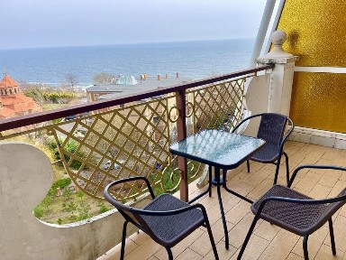2 комн кв «SANDY», вид на МОРЕ, терраса, Аркадийский дворец, Аркадия