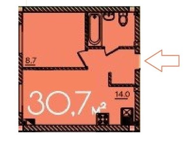 Продаж 1к квартири 30.7 кв. м на вул. Люстдорфська дорога • ID 34565786