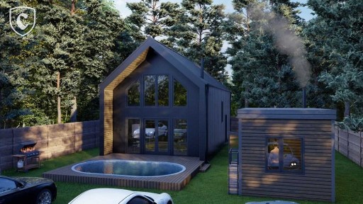 КМ Drevo Homes. Будинок у сосновому лісі з басейном і банею, Вища Дубечня