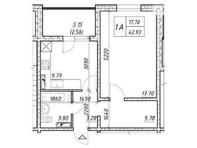 Продаж 1к квартири 43 кв. м на вул. Електротехнічна 43 • ID 34569875