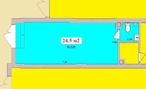 Фасадна комерція 24.5 м2 в ЖК Файна Таун. Ремонт! Без Комісії!