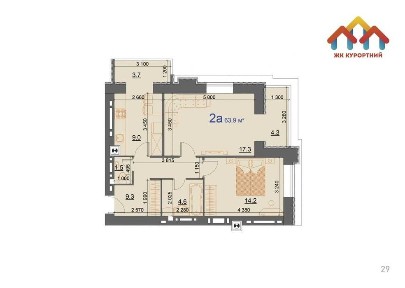 Продаж 2кк 63.9м2 в ЖК «Курортному» (зуп. Океан, Ліски) - ЄОСЕЛЯ