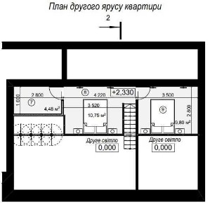 Дворівнева квартира у ЖК 
