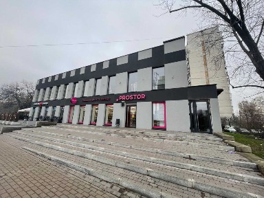 Фасад. Вітрини Оренда приміщення 108м2. вул. Вишгородська, 28/1. Виноградар