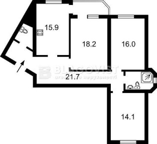 Продам 3 кім квартиру Вишняківська, 13 метро 