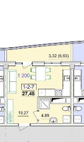Продаж 1к квартири 27.48 кв. м на плато Аркадійське 5 • ID 34598717