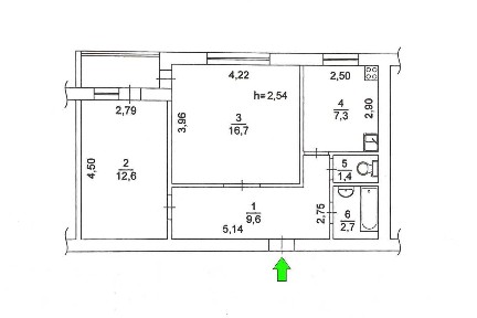 Продажа 2-комнатной квартиры 54 м², Харьковское шоссе, 55