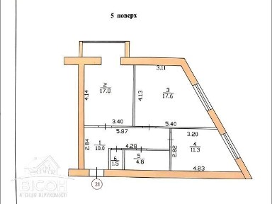 Продаж 2к квартири 63 кв. м на вул. Степана Бандери 45Б • ID 34602567