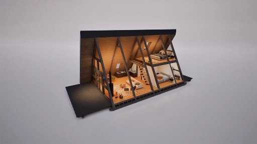 Продам дом A-Frame 77 m2 рядом с рекой.