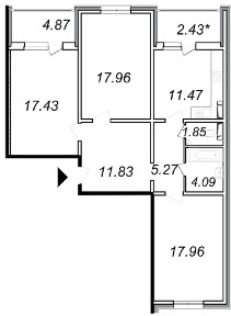 Продажа 3-комнатной квартиры 98 м², Сергея Данченко ул.