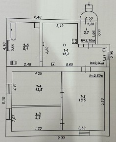Будинок КРЕС, вул Соколина, 3 кімн, газ, с/в