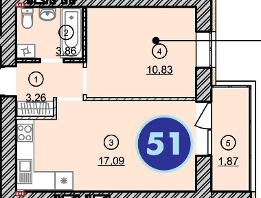 Готова квартира в Атмосфері за 44,5 тис.