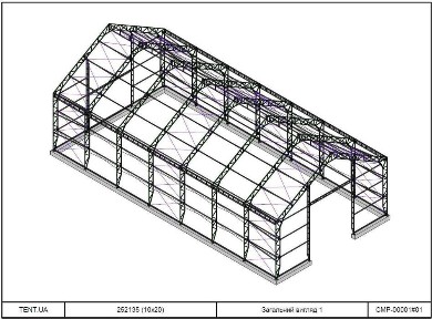 Тентовий ангар 10×20 м під склад або виробництво | Висота 4,5 м